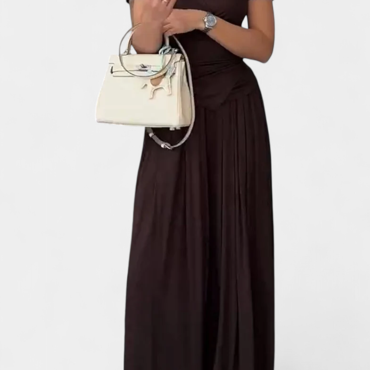 Ruslana Conjunto Cómodo de Dos Piezas con Escote en V Cruzado