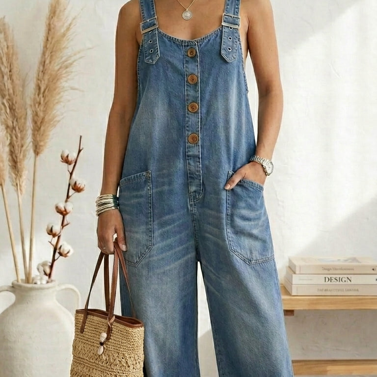 Serrano Madrid™ | Pilar Peto Vintage Azul Tirantes Ajustables