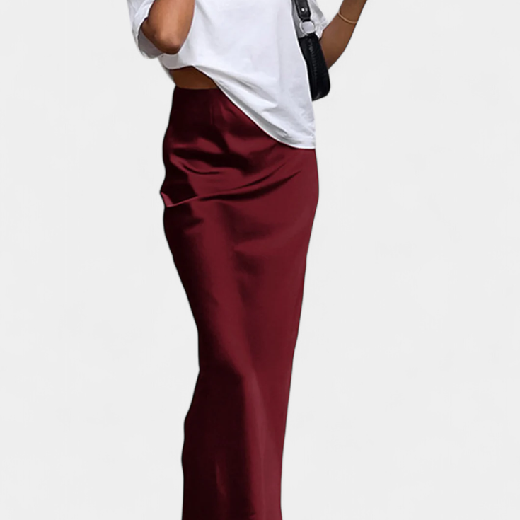 Fable Falda Maxi Utility de Diseño Liso y Estilo Pulido