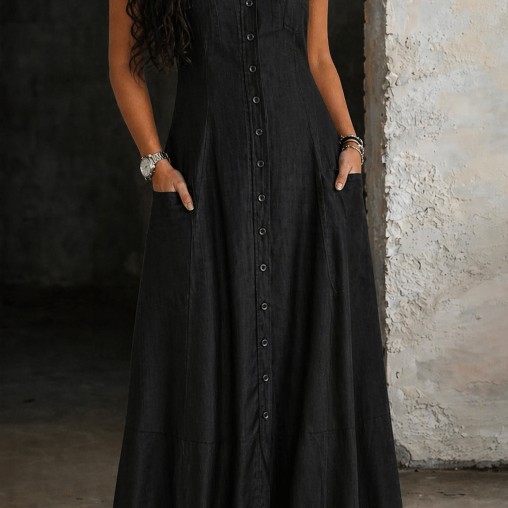 Elisa | Vestido largo de mezclilla