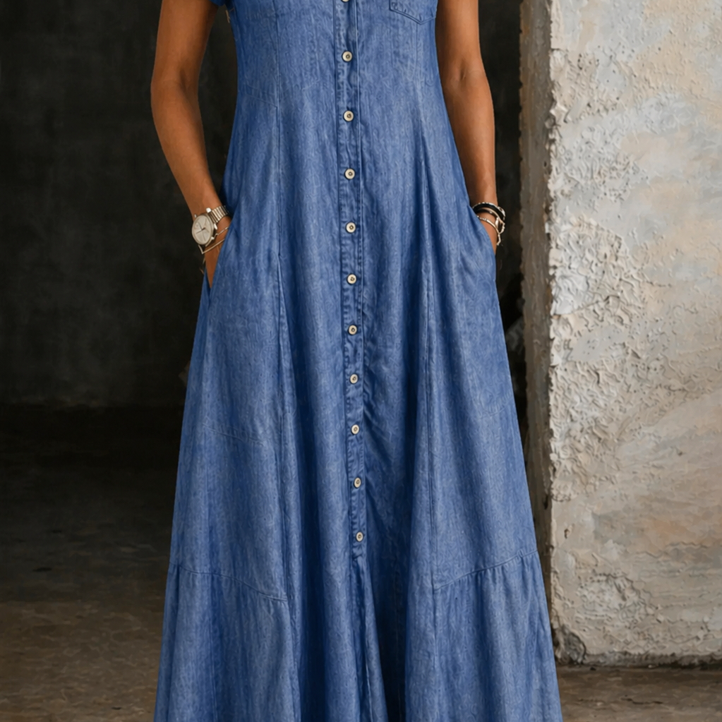 Elisa | Vestido largo de mezclilla