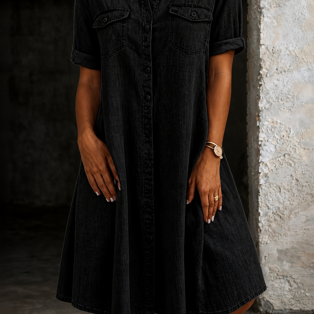 Patricia | Vestido midi estilo vaquero casual