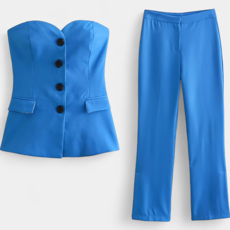 Paesha Conjunto Relajado sin Mangas y Pierna Ancha