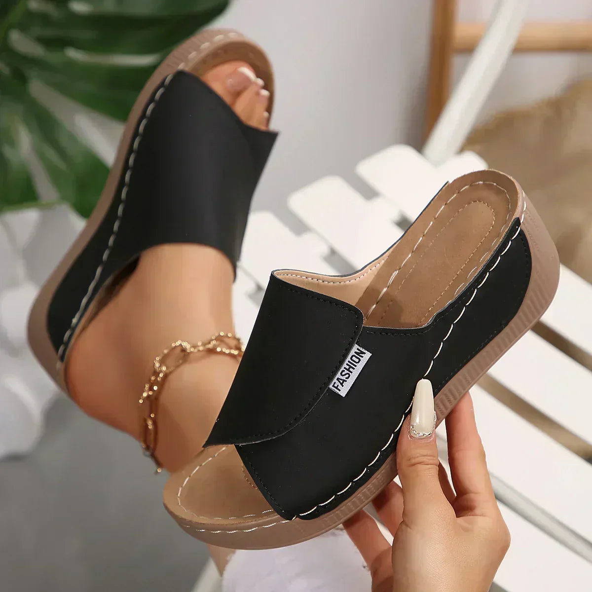 Rumi - Sandalias Ortopédicas con Tacón Wedge