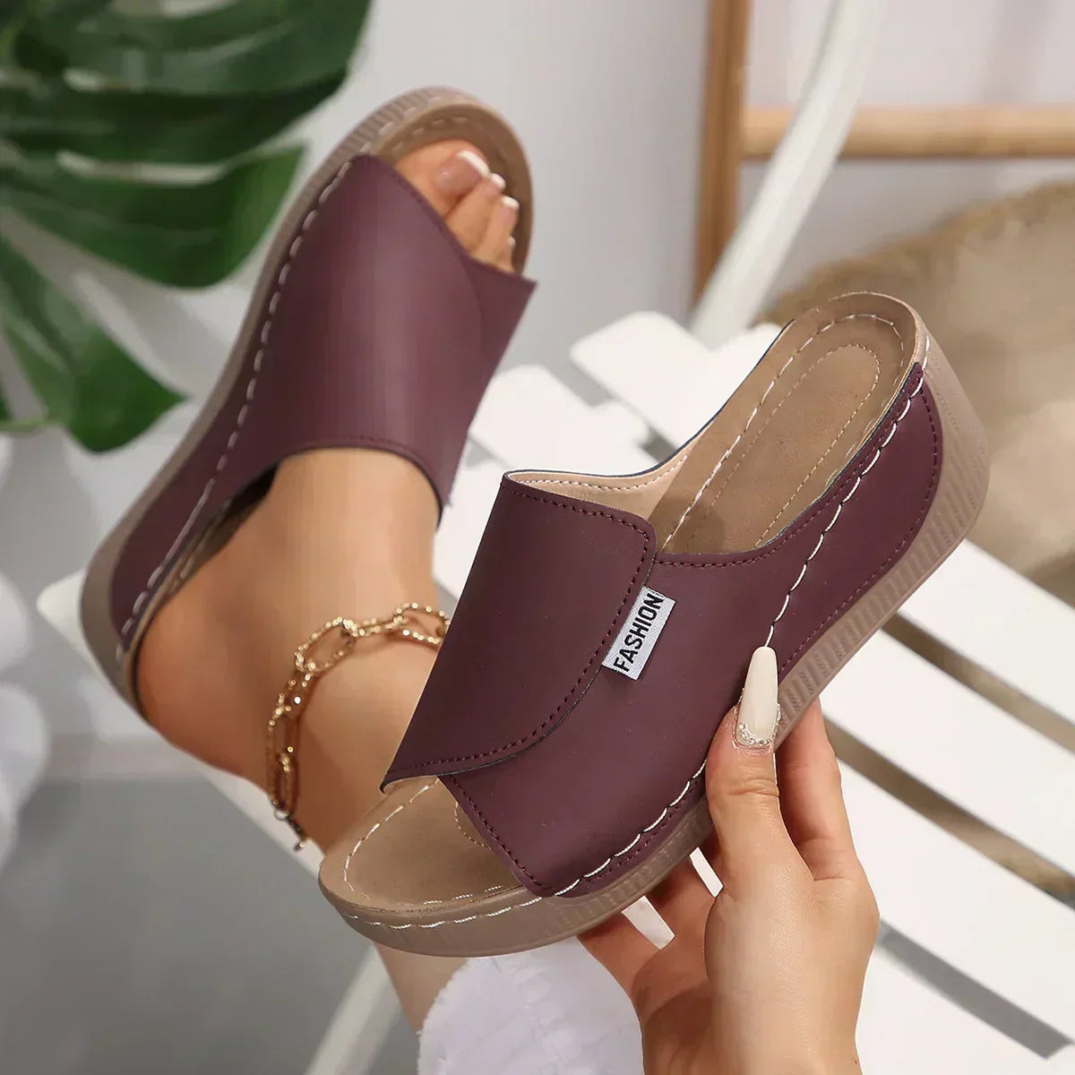 Rumi - Sandalias Ortopédicas con Tacón Wedge
