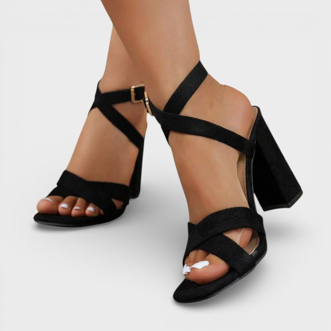 Sandalias Elegantes de Tacón Mujer