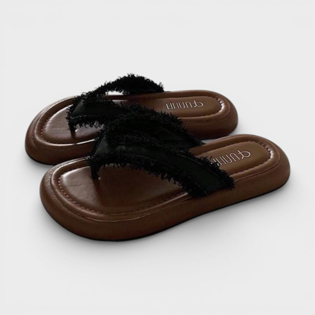 Sandalias Planas Flecos Mujer