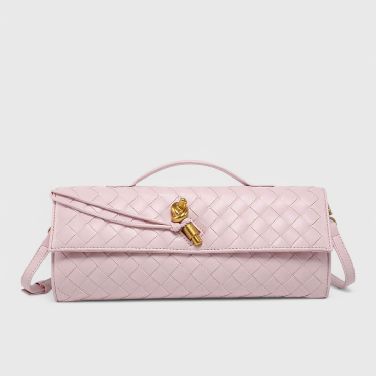 Melanie Clutch con Detalle de Nudo Dorado