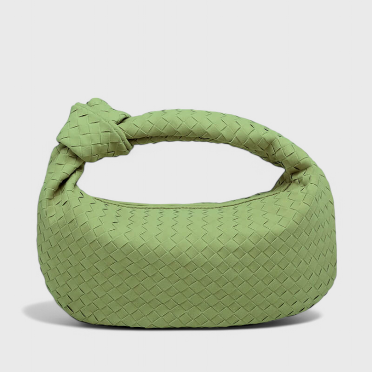 Lila Bolso Mediano Woven con Detalle de Nudo