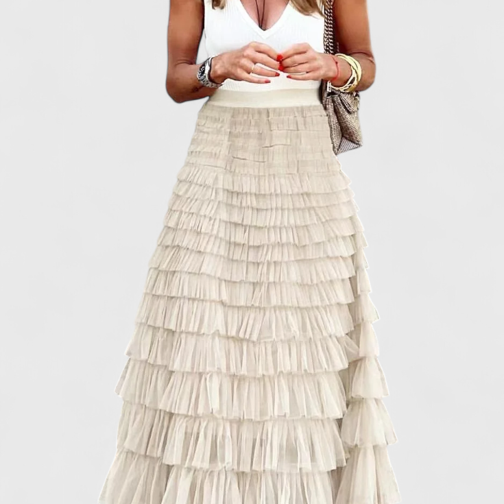 Capucine Falda Larga de Tul Vintage