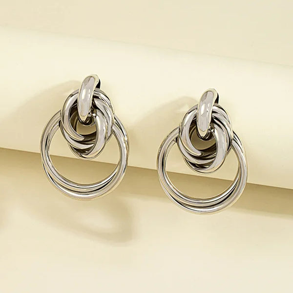 Pendientes Aros Dorados entrelazados