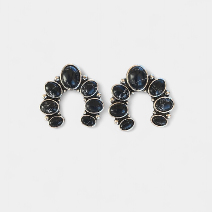 Pendientes Herradura de Piedra Natural