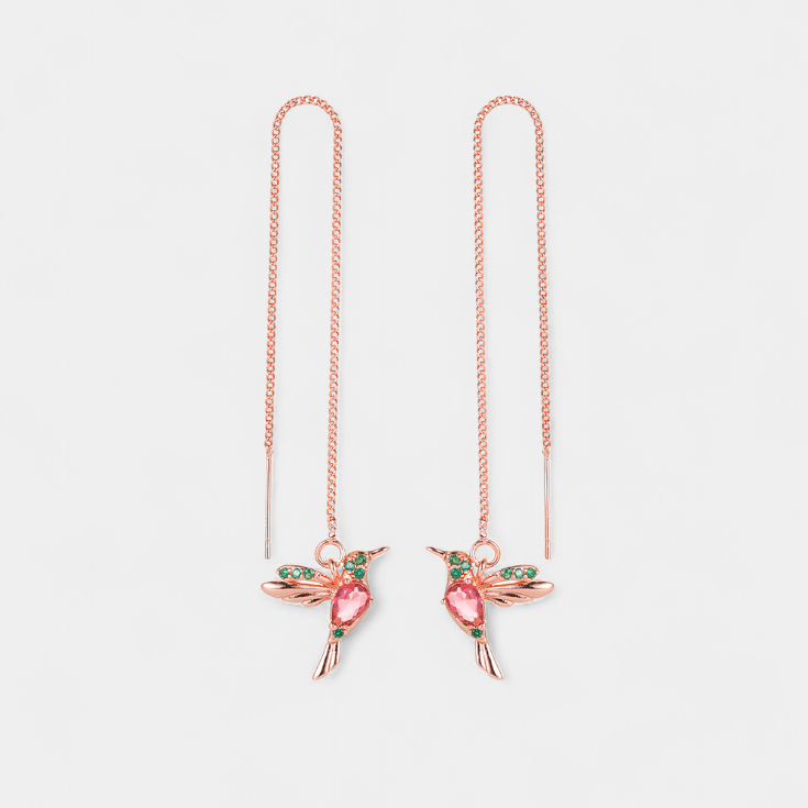 Mixed Zirconium Bird Earrings