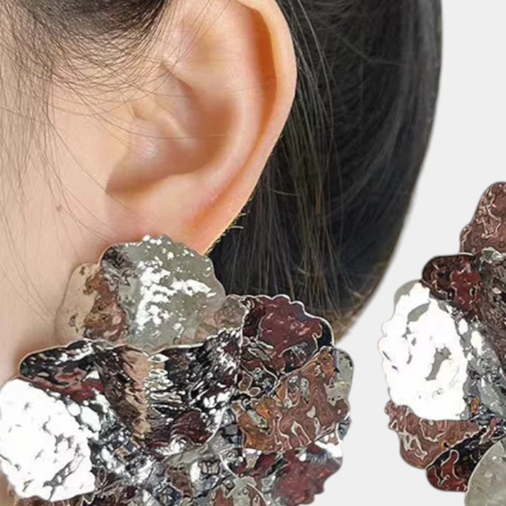 Pendientes Brillantes en Forma de Flor