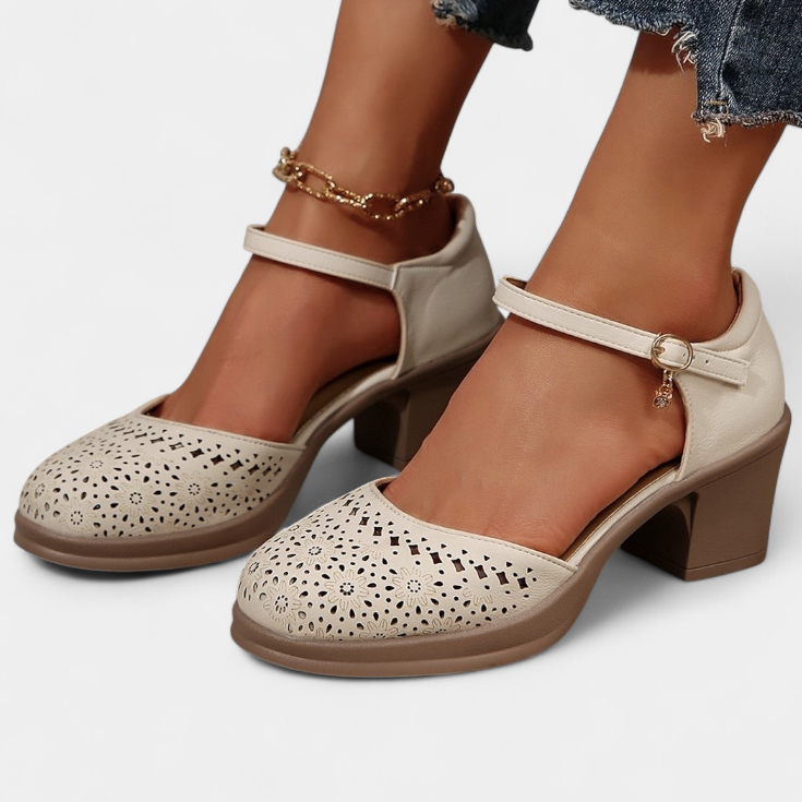 Cirila Botines de Mujer de Cuero Sintético con Hebilla Decorativa