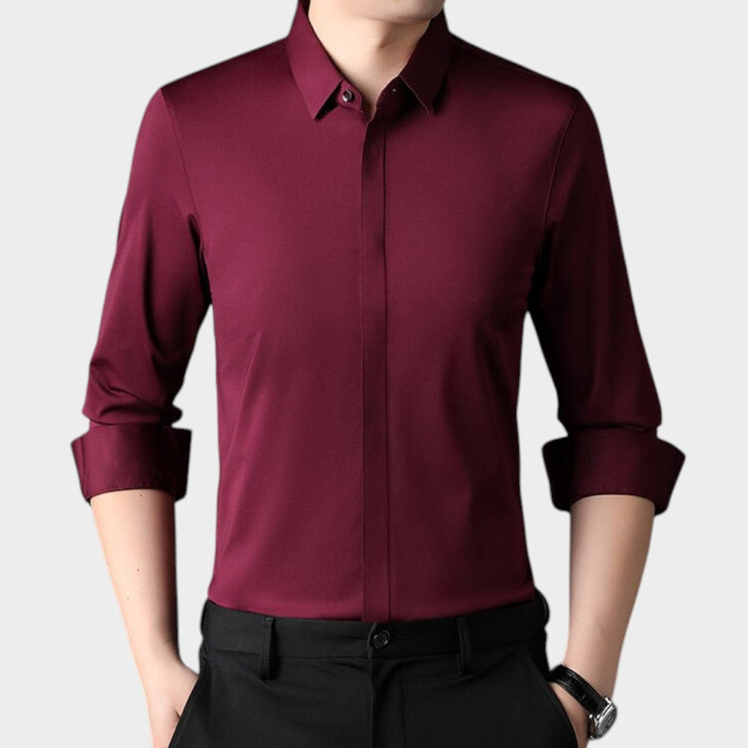 Mitchel™ | Camisa elástica sin arrugas para hombre