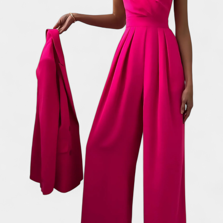 Romily Mono Sexy con Tirantes y Pierna Ancha Elegante