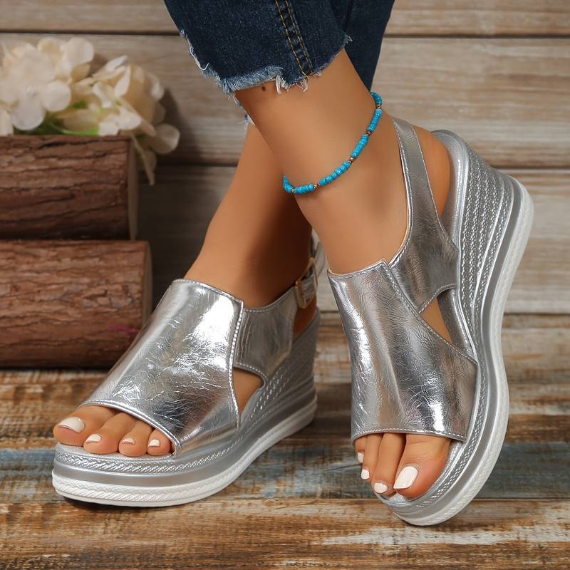 Baylie - Sandalias Estilosas Metálicas